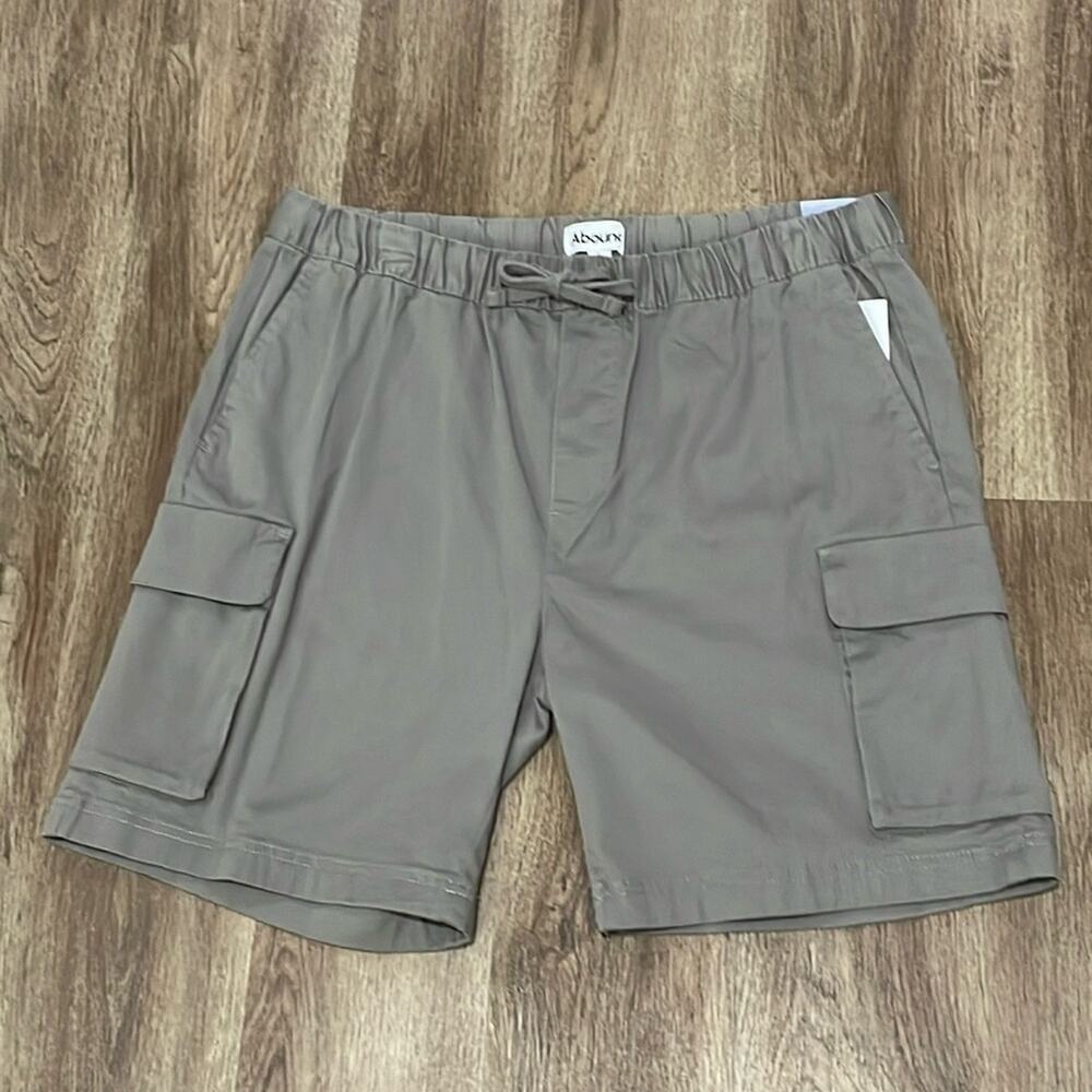 Abound Men’s Cargo Shorts Grey Steel Sz M 2 Velcro Pockets 2 Front Side Pockets
